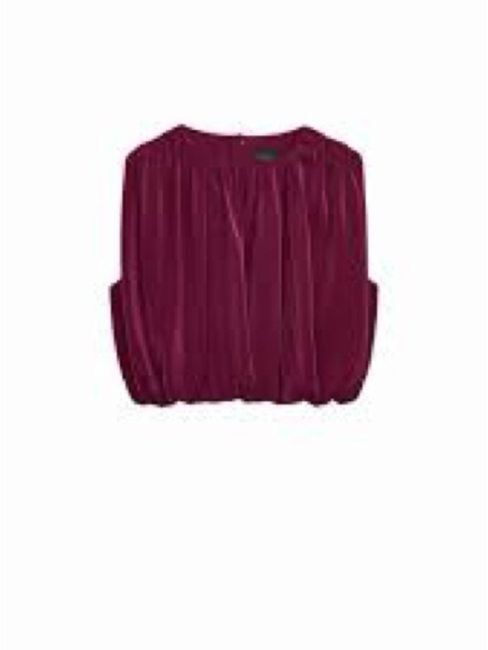 Zara Sleeveless Balloon Top in Burgundy L NWOT